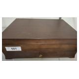 SILVER CHEST AND ASSORTED PLATED FLATWARE