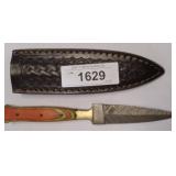 DAMASCUS BLADE FIXED BLADE DAGGER WITH SHEATH,