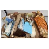 ASSORTED FIGURINES, CHALK, MISC