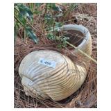 CERAMIC SHELL PLANTER 16X 10