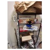 METAL RACK AND CONTENTS