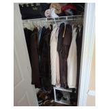 CONTENTS OF FOYER CLOSET: CLOTHING AND