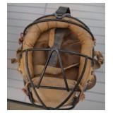 ANTIQUE CATCHERS MASK AND BASEBALL GLOVE