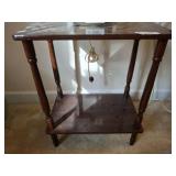 ACCENT TABLE INLAID TOP 19X12X24