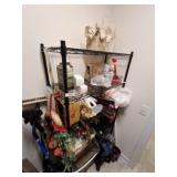 METAL RACK AND CONTENTS