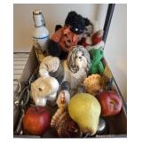 FIGURINES AND FRUIT