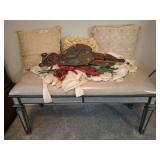 MIRRORED BASE BENCH 47X17X19