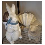 RABBIT AND SEASHELL DECOR