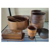 DANSK EXOTIC WOOD SALAD SET