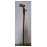VINTAGE WOODEN DOG HANDLE WALKING CANE