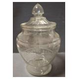 ANTIQUE SQUIRREL BRAND SALTED NUTS JAR COUNTER