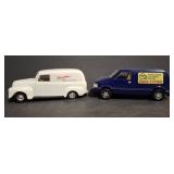 2 PC PUBLISHERS, CHEVY DIE CAST BANKS