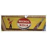 NICHOL KOLA METAL DRINK SIGN