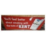 KENT CIGARETTES METAL SIGN