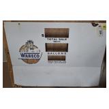 WARECO PORCELAIN ENAMEL GAS PUMP COVER