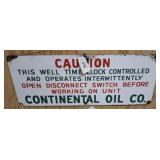 CONTINENTAL OIL CO PORCELAIN ENAMELED SIGN