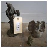 ASSORTED BRONZE EAGLE, DANCING NATIVE