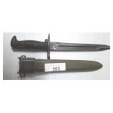 US BAYONET WITH FLAMING BOMB EMBLEMS