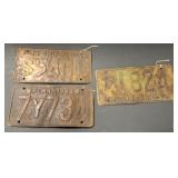 3 PC VINTAGE PENN LICENSE PLATES