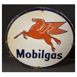 MOBIL GAS PORCELAIN ENAMEL SIGN