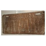 2 PC VA LICENSE PLATES
