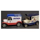 2 PC PEPSI, OLDSTYLE DIE CAST BANKS