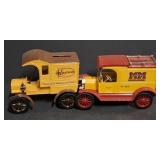 2 PC M&M AND LAWSON DIE CAST BANKS