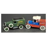 2 PC HEMMINGS AND 1995 BIRTHDAY  DIE CAST BANKS