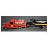 2 PC TEXACO  AND MOBIL DIE CAST BANKS