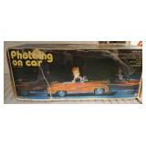 VINTAGE BATTERY OPERATED TIN PHOTOING ON CAR