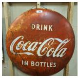 COCA COLA VINTAGE BUTTON SIGNED 36IN