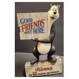 HAMMS BEER BEAR HANGING SIGN