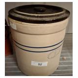 SALT GLAZED MARSHALL POTTERY 3 GALLON CROCK WITH