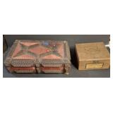 ASSORTED DRESSER BOX, CARVED EXOTIC WOOD