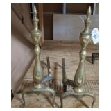 VINTAGE BRASS FIRE DOGS