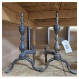 VINTAGE BRASS FIRE DOGS