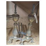 VINTAGE BRASS FIRE DOGS