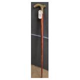 VINTAGE BRASS HANDLE WALKING CANE