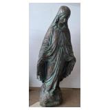 BRONZE VIRGIN MARY STATUE