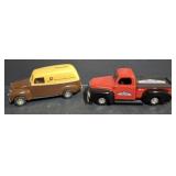 2 PC SEARS AND LAWSON DIE CAST BANKS