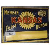 MEMBER KANSAS FARM METAL SIGN