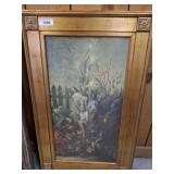 FRAMED FLOWER GARDEN SCENE