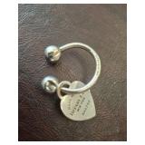 TIFFANY 925 KEY CHAIN WITH CHARM