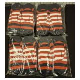 4 PACKS OF COOPER & JIN SOCKS RED,BLACK,WHITE