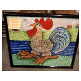 LOCAL ARTIST MURRELLS INLET ROOSTER PRINT 22X18