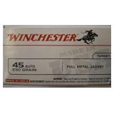 WINCHESTER 45 AUTO 230GR FMJ 100RDS