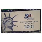 2001 US PROOF SET WITH QUARTERS