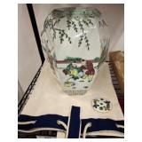 ORIENTAL GINGER JAR 16IN DAMAGED LID AND BAG
