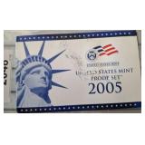 2005  MINT PROOF SET WITH QUARTERS
