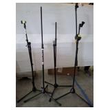 GROUP OF MICROPHONE STANDS